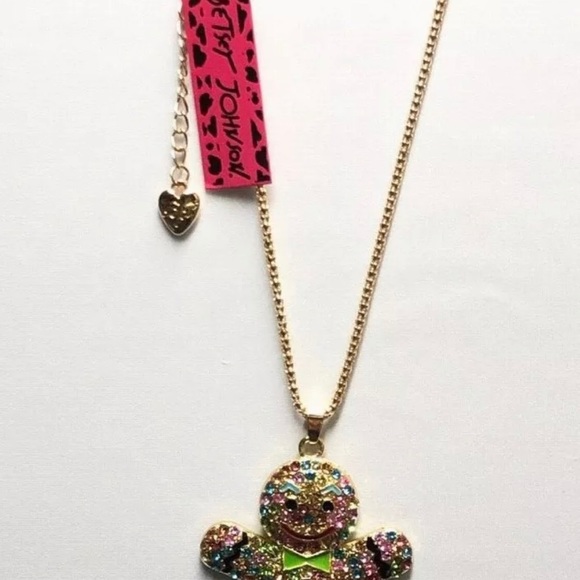Christmas Gingerbread Man Betsey Johnson New - Picture 7 of 7